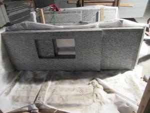 Custom Precut Spray White Wave Granite Countertop