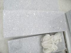 Polished G375 Gray Granite Slab Steps