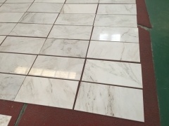 Castro White Marble Slab Bookmatched Vein Cut Panel