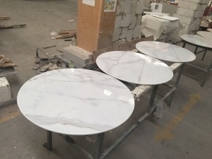 Calacatta White Polished Marble Table