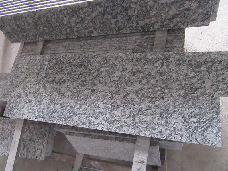 Custom Precut Spray White Wave Granite Countertop