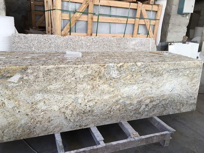 Laminate Full Bullnose Edge African Gold Granite Countertop