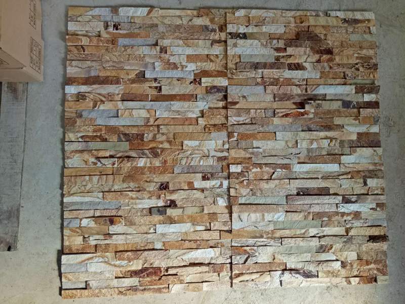 Oyster Split Natural Golden Wood Slate Wall Tiles Oyster Split Natural Golden Wood Slate Wall Tiles