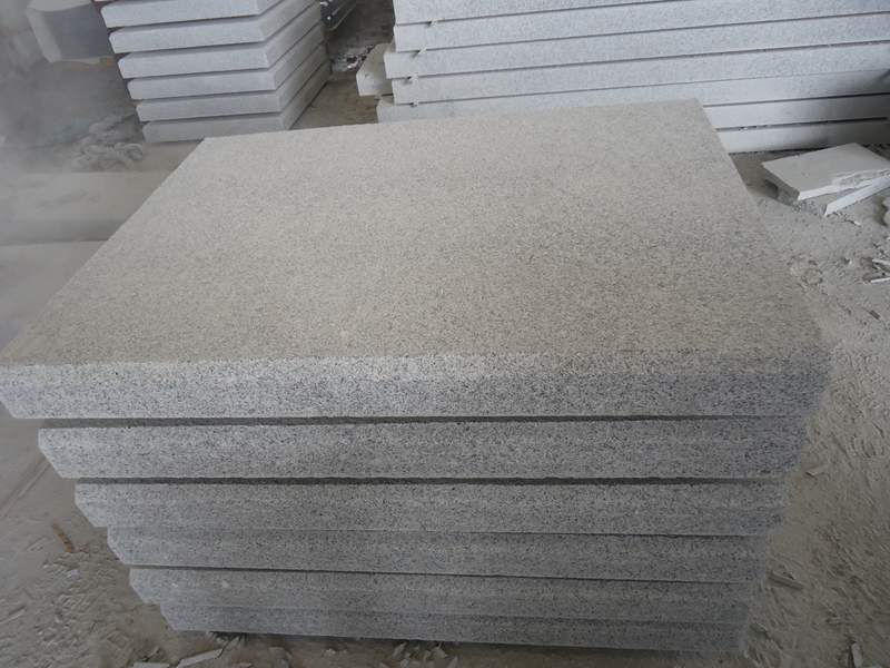 G603 Flamed Beveled Long Edge Granite Step Risers