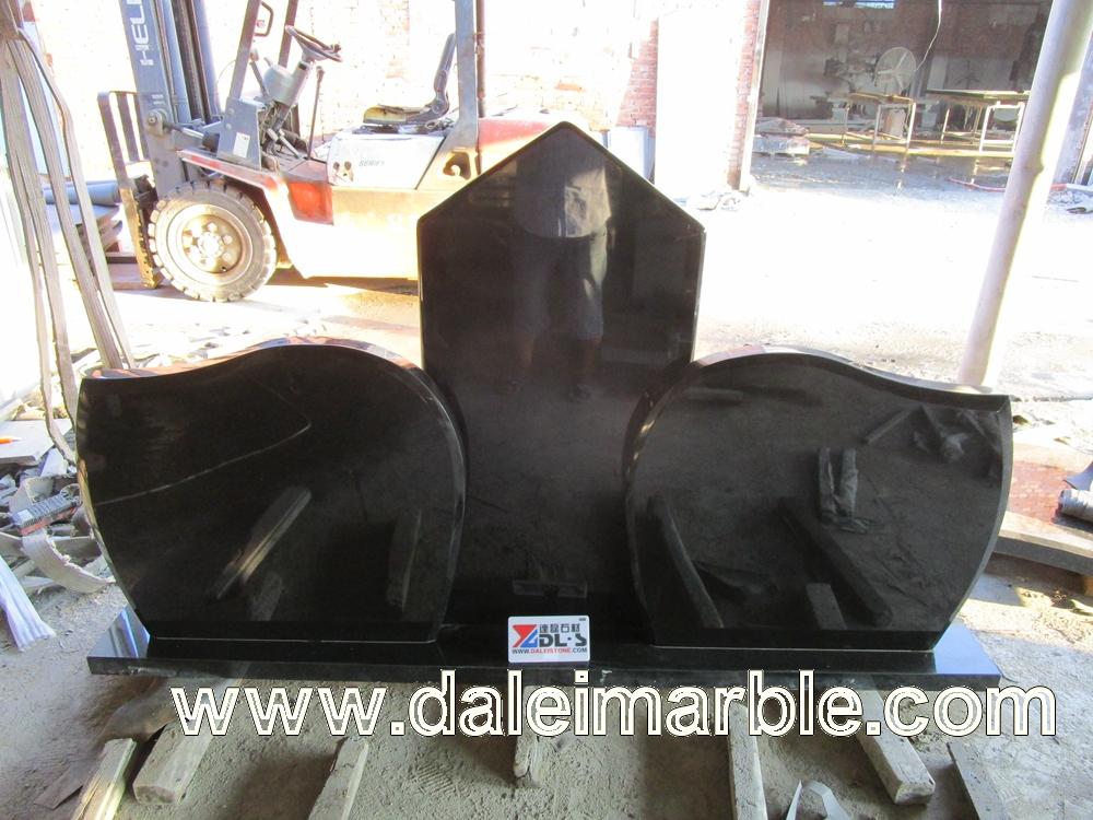 Black Granite Polish Tombstone