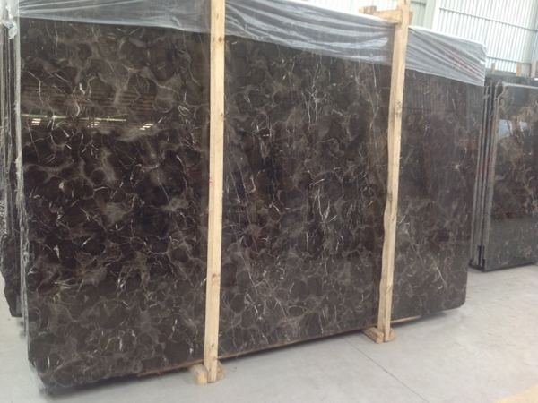 Brown Emperador Dark Marble Vanity Top Slab