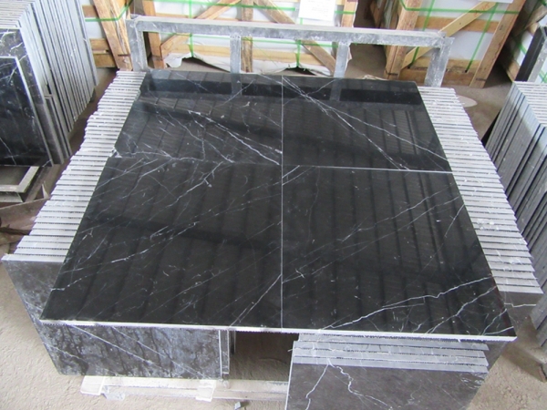 Nero Marquina Black Marble Bathroom Wall Tile