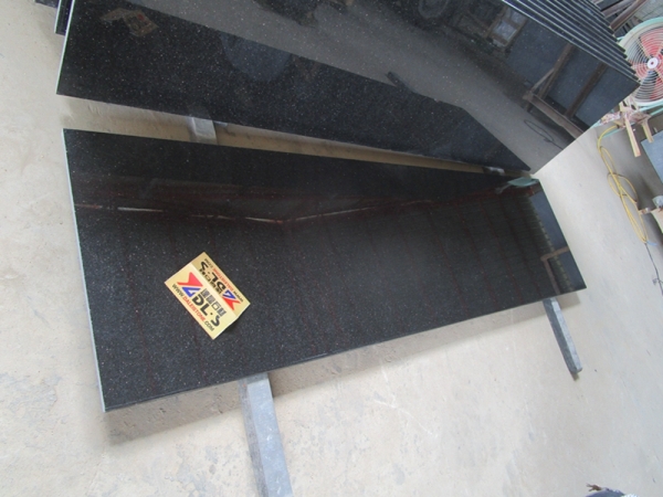 Black Galaxy Granite Eased Edge Countertops