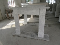 Carrara White Marble Honed Fireplace Home Decoration