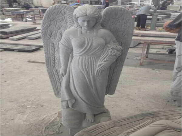 Guardian Angel Garden Granite Statues For Graves