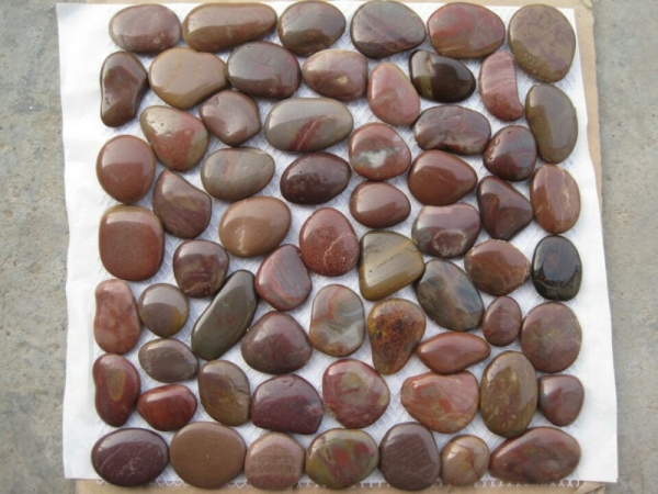 Red Color Pebbles Stone Decorative Building