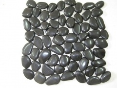 Black Color Beach Pebbles River Stones