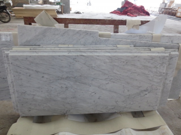 Modern White Bianco Carrara Marble Countertops