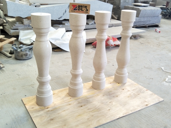 Portugal Cream Beige Marble Polished Banister Balustrade