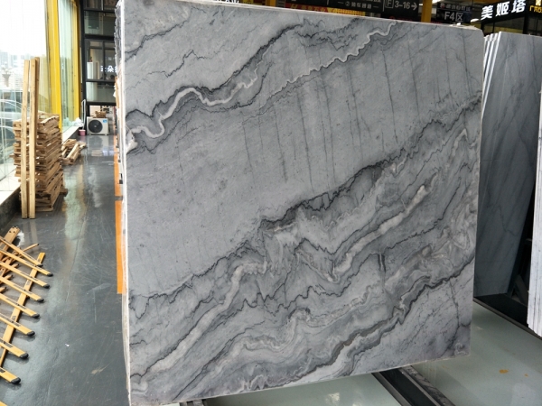 Bruse Grey Marble Slab Types Living Room Countertop