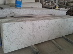 Polishing Andromeda White Granite Countertops With Backsplash