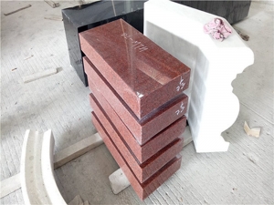 Imperial Red Granite Flush Flat Grave Markers