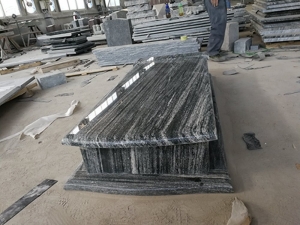 Nero Sandiago Multicolor Grey Granite Cemetery Tombstone