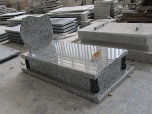 Swan Grey Granite Simple Burial Tomb Slabs Gravestones