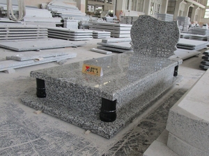 Swan Grey Granite Simple Burial Tomb Slabs Gravestones