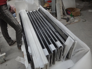 Nero Marquina Black Marble Interior Building Stairs