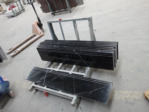 Nero Marquina Black Marble Interior Building Stairs