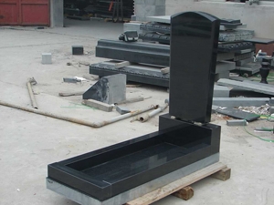 Hebei Black Granite Russian Style Funeral Monuments Tombstone