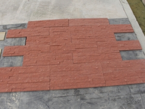 Red Sandstone Culture Stone On House