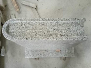 Bianco Crystal Grey Granite Book Shaped Markers Headstone