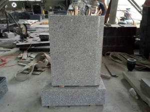 Bianco Crystal Grey Granite Book Shaped Markers Headstone