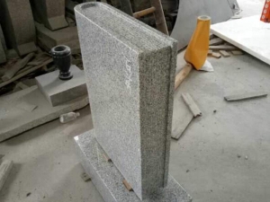 Bianco Crystal Grey Granite Book Shaped Markers Headstone