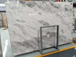 Orlando White And Gray Marble Shower Wall Slab