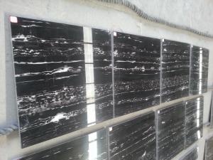 Silver White Black Marble Polished Tile