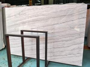 Guangxi White Marble With Gold Grey Veins Slab