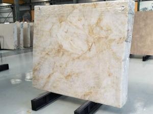 Chinese Gold Honey Onyx Bookmatched Slab For Wall Cover