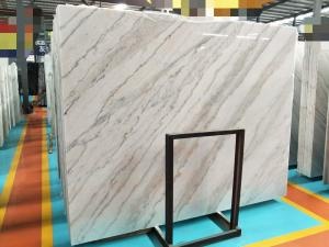 Guangxi White Marble With Gold Grey Veins Slab