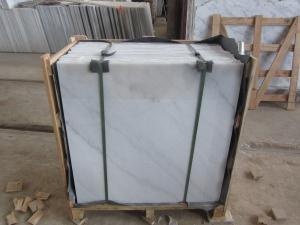 Guangxi White Polished Marble Tiles Yellow Vein