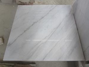 Guangxi White Polished Marble Tiles Yellow Vein