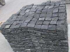 Shanxi Black Granite Natural Cubes Cobbled Pavement