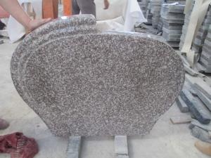 European Style Engraving Funeral Pink Granite Headstones