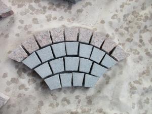 G654 G562 Granite Cube Stone Fan Shaped Driveway