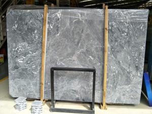 Galaxy Silver Gray Marble With White Veining Slab