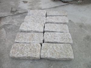 G682 Rusty Yellow Granite Cube Paving Stone Cobblestone