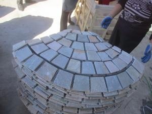 Yellow Wood Grain Slate Cubes Mesh Cobble Stone