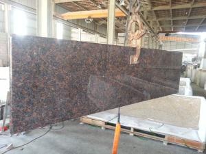 Polishing Tan Brown Granite 2cm Slab Kitchen Countertops