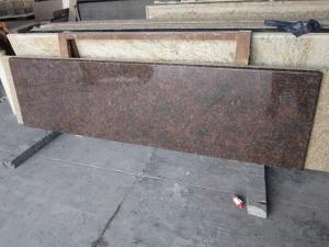 Polishing Tan Brown Granite 2cm Slab Kitchen Countertops