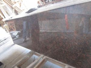 Polishing Tan Brown Granite 2cm Slab Kitchen Countertops