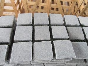 Dark Grey Tumbled Flamed Granite G654 Paving Stone