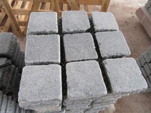 Dark Grey Tumbled Flamed Granite G654 Paving Stone