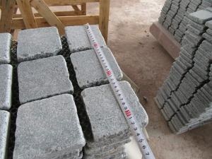 Dark Grey Tumbled Flamed Granite G654 Paving Stone